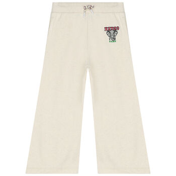 Girls Ivory Logo Joggers